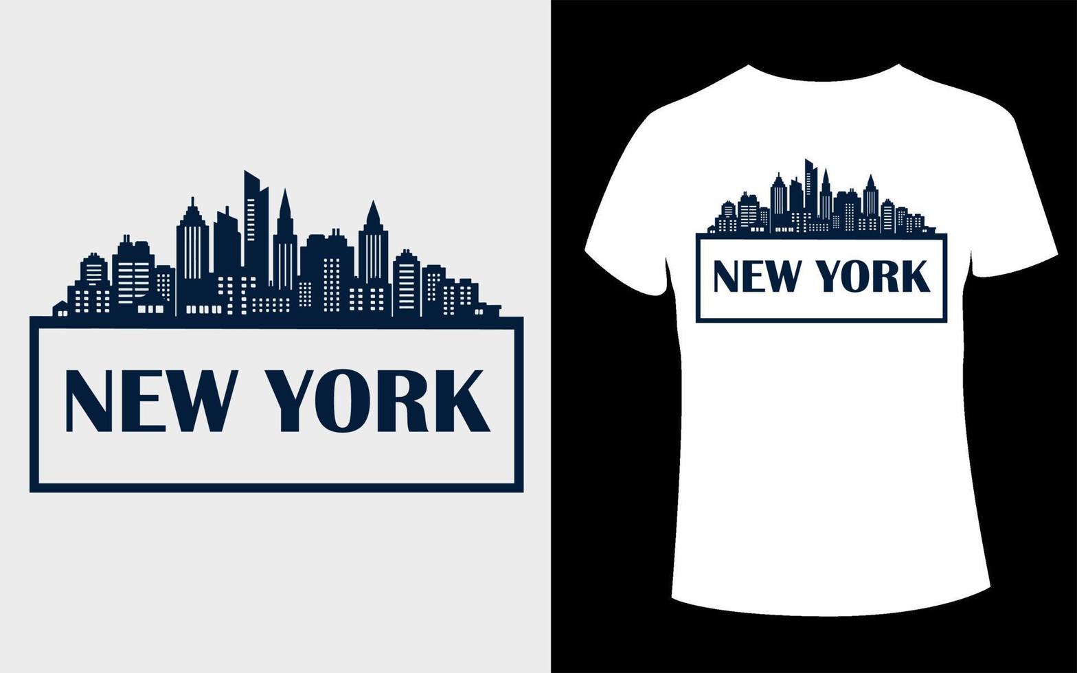 illustratie van een achtergrond of New York City t-shirtontwerp met bewerkbare vector