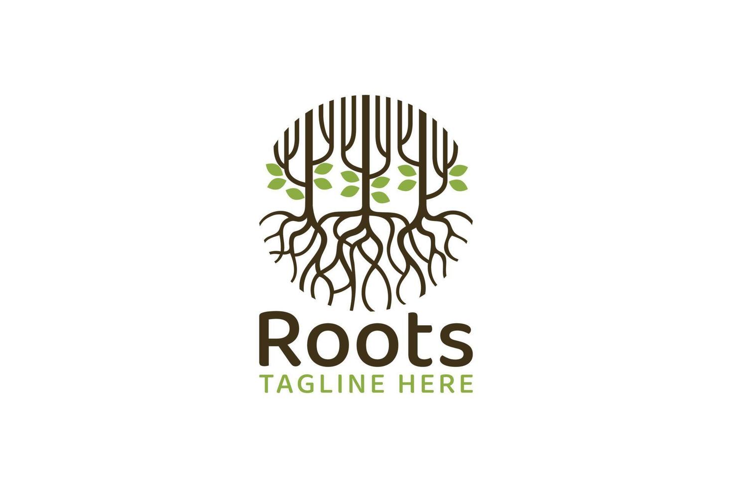 roots-logo voor elk bedrijf vector