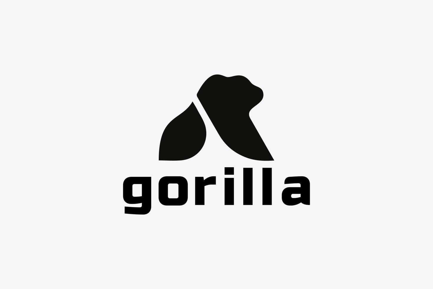 gorilla-logo met een combinatie van letter a en gorilla voor elk bedrijf. vector