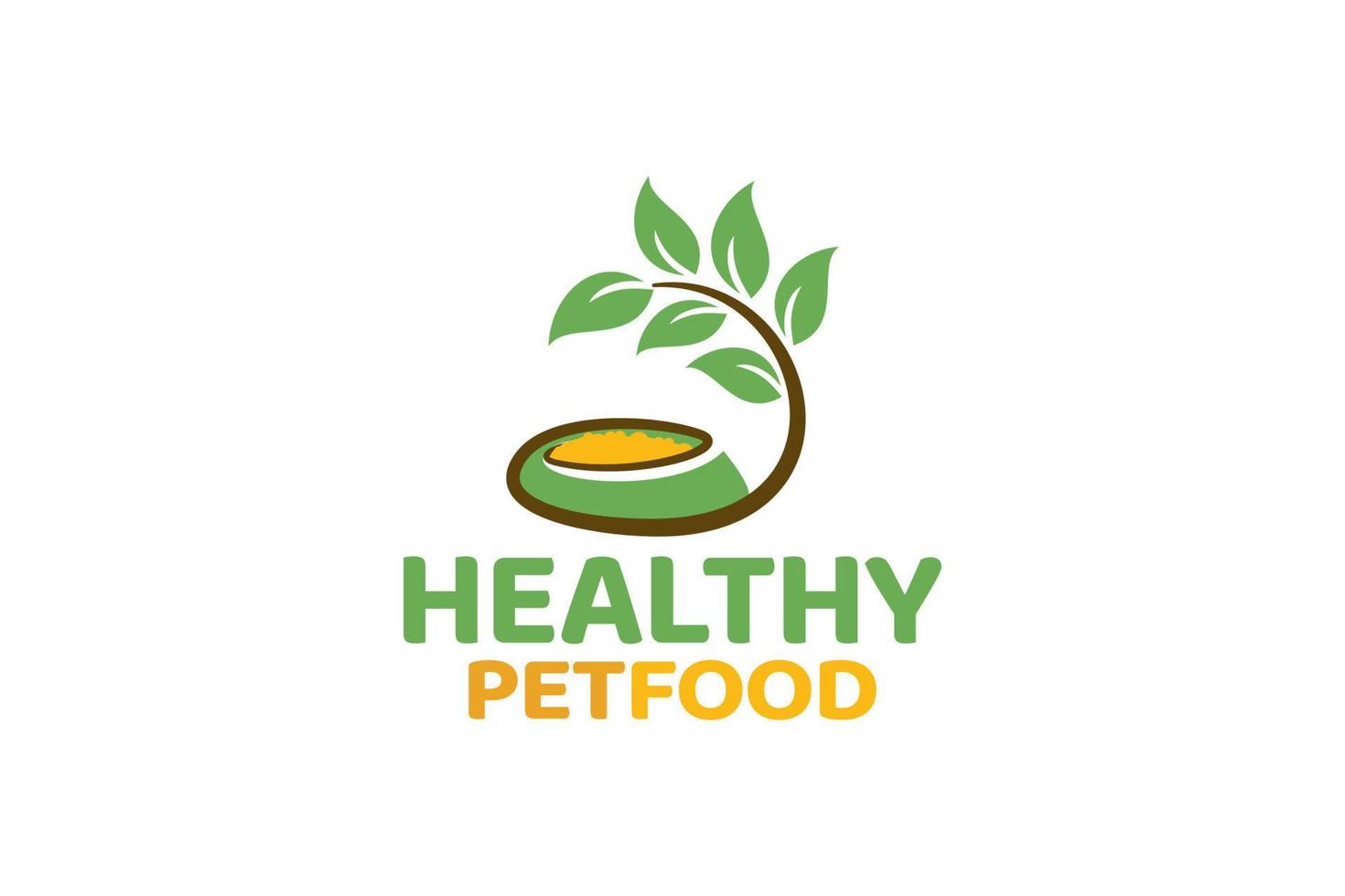 gezond petfood-logo voor elk bedrijf, speciaal voor dierenvoedingswinkel, biologisch voedsel voor huisdieren, winkel, winkel, kliniek, enz. vector