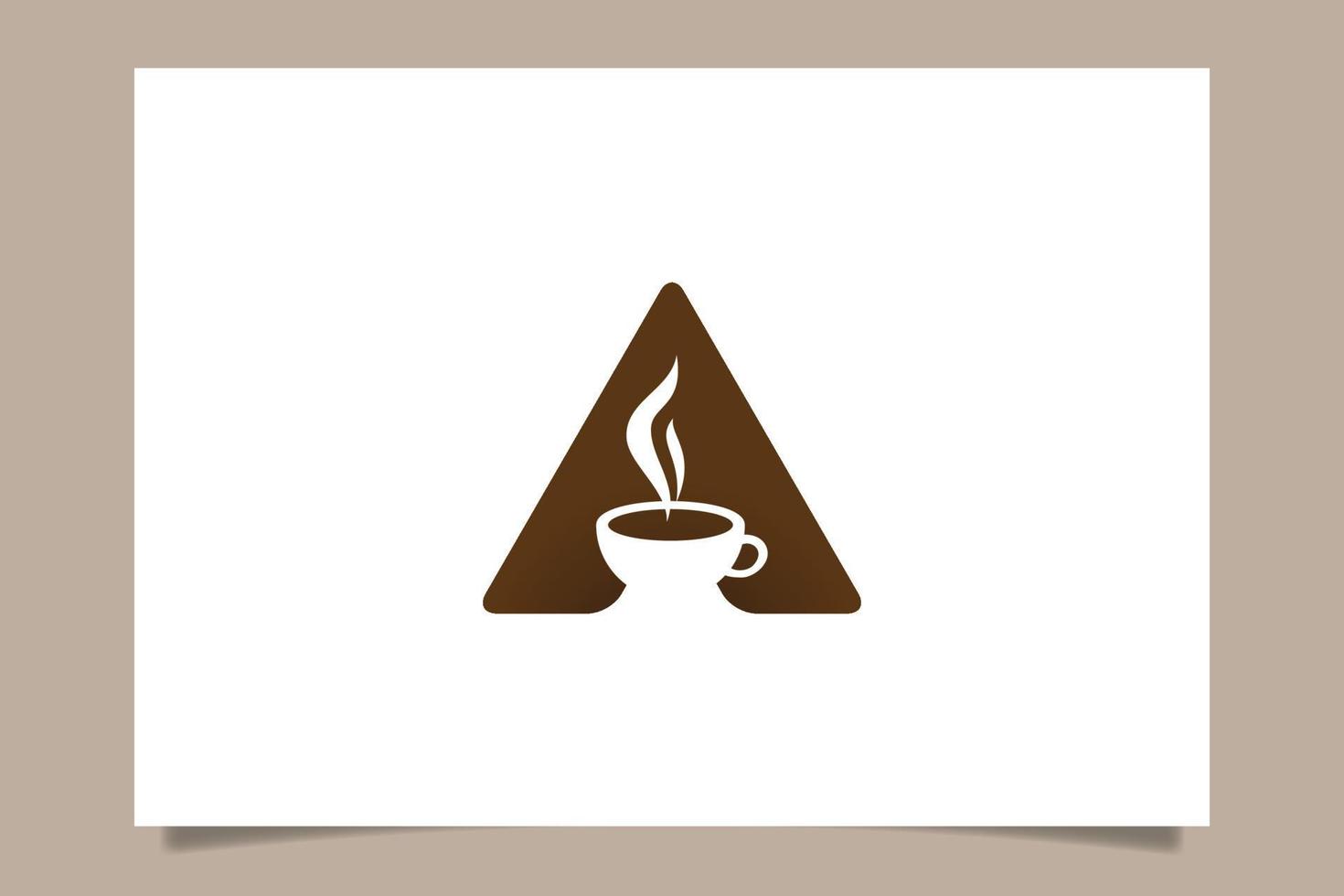 letter a coffee-logo voor elk bedrijf, speciaal voor coffeeshop, café, restaurant, gebrande koffie, foodtruck, enz. vector