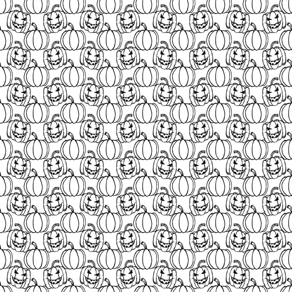 naadloze halloween vector patroon. doodle vector met halloween pictogrammen