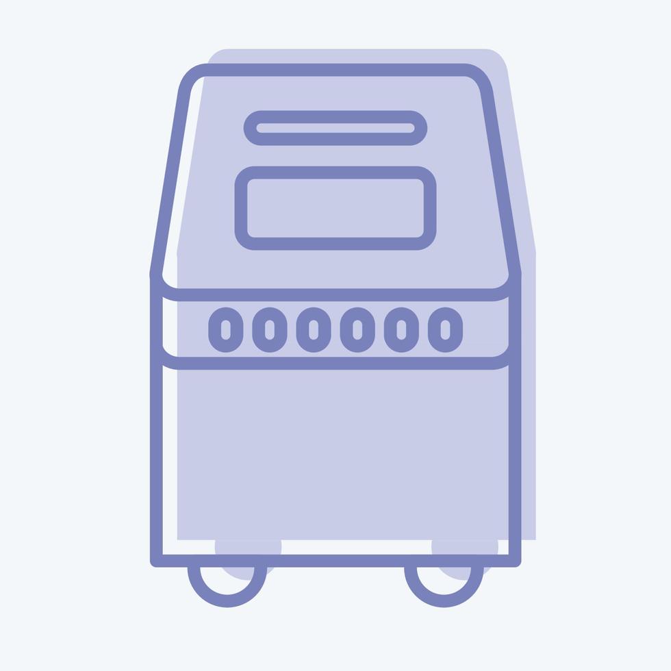 icoon broodbakmachine. geschikt voor keukenapparatuur symbool. tweekleurige stijl. eenvoudig ontwerp bewerkbaar. ontwerp sjabloon vector. eenvoudige illustratie vector