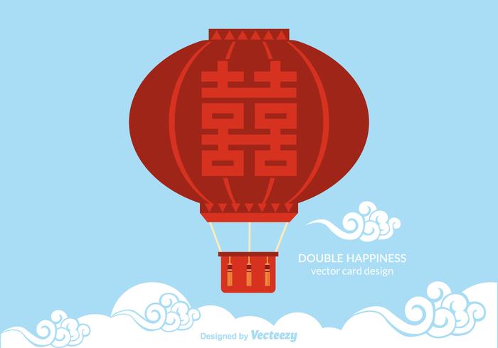 Gratis Double Happiness Balloon Vector