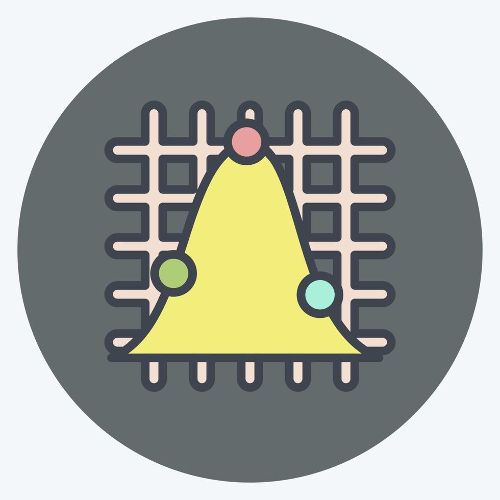 pictogram statistische analyse. geschikt voor onderwijs symbool. kleur partner stijl. eenvoudig ontwerp bewerkbaar. ontwerp sjabloon vector. eenvoudige illustratie vector