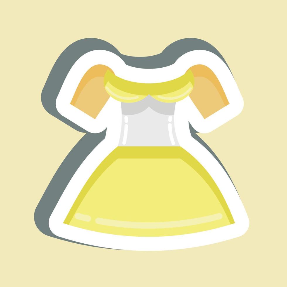 sticker dirndl. geschikt voor onderwijs symbool. eenvoudig ontwerp bewerkbaar. ontwerp sjabloon vector. eenvoudige illustratie vector