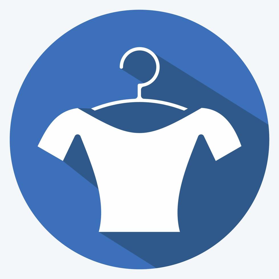 icoon blouse. geschikt voor onderwijs symbool. lange schaduwstijl. eenvoudig ontwerp bewerkbaar. ontwerp sjabloon vector. eenvoudige illustratie vector