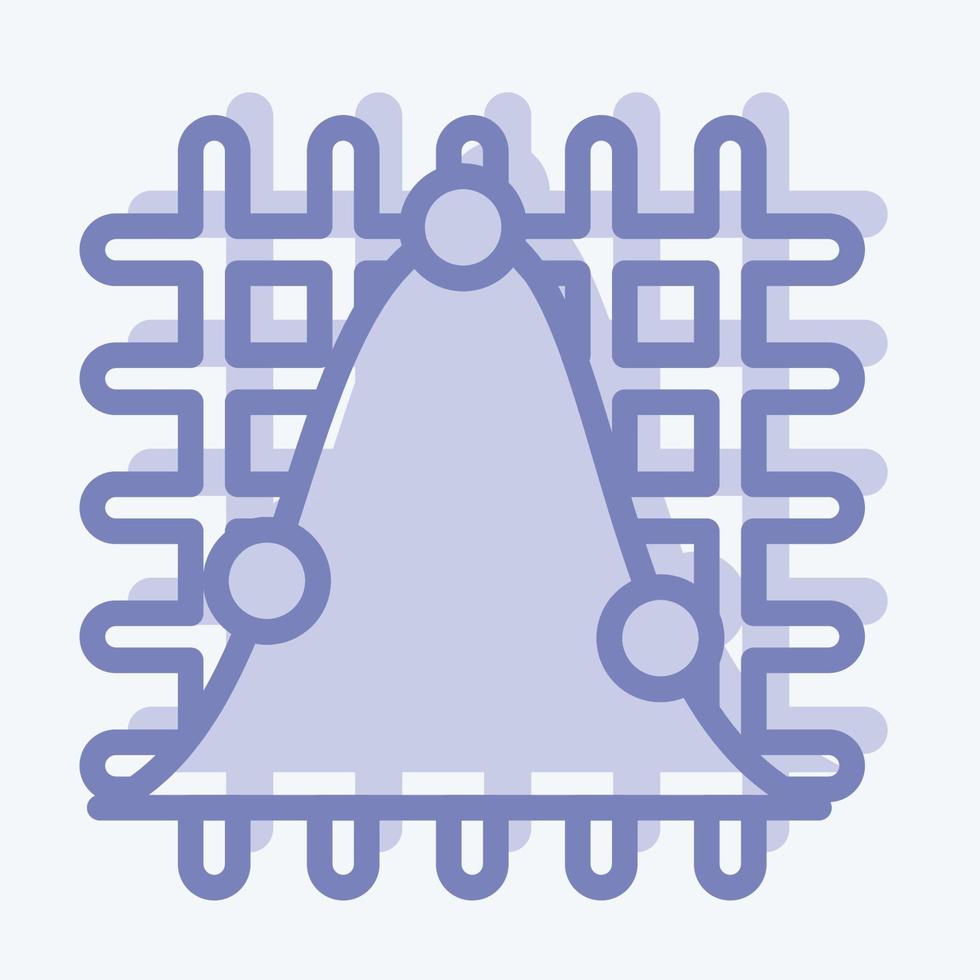 pictogram statistische analyse. geschikt voor onderwijs symbool. tweekleurige stijl. eenvoudig ontwerp bewerkbaar. ontwerp sjabloon vector. eenvoudige illustratie vector