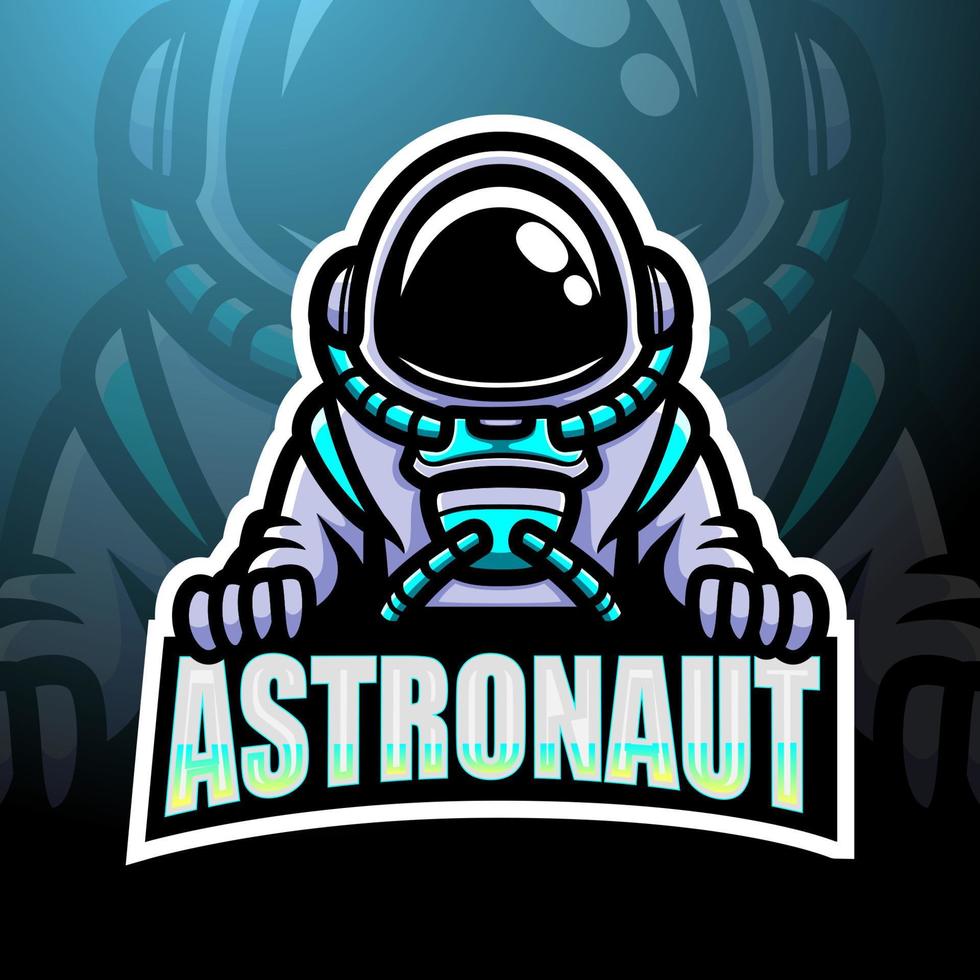 astronaut mascotte ontwerp vector