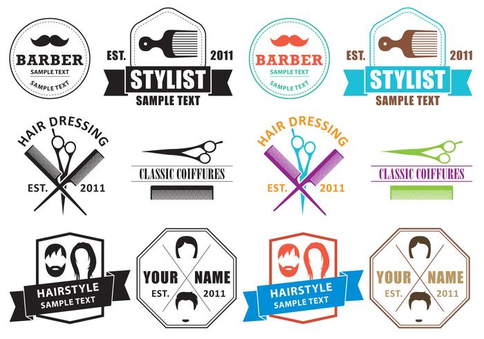 Coiffure logo's vector