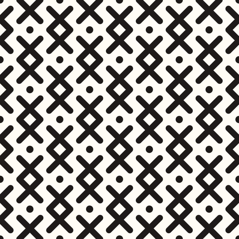 vector geometrische abstracte naadloze zwart-wit patroon textuur herhalende background