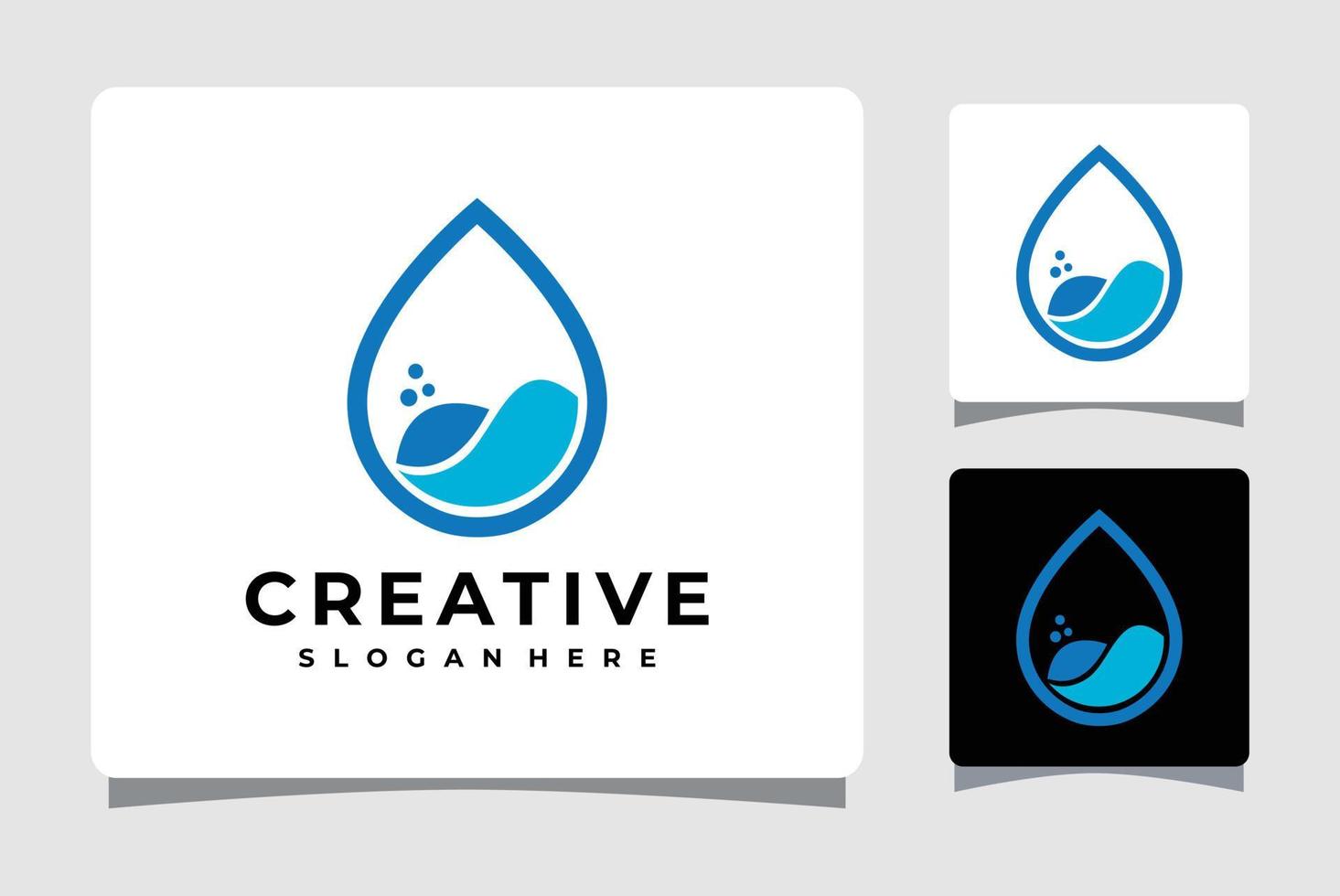 waterdruppels logo sjabloonontwerp inspiratie vector