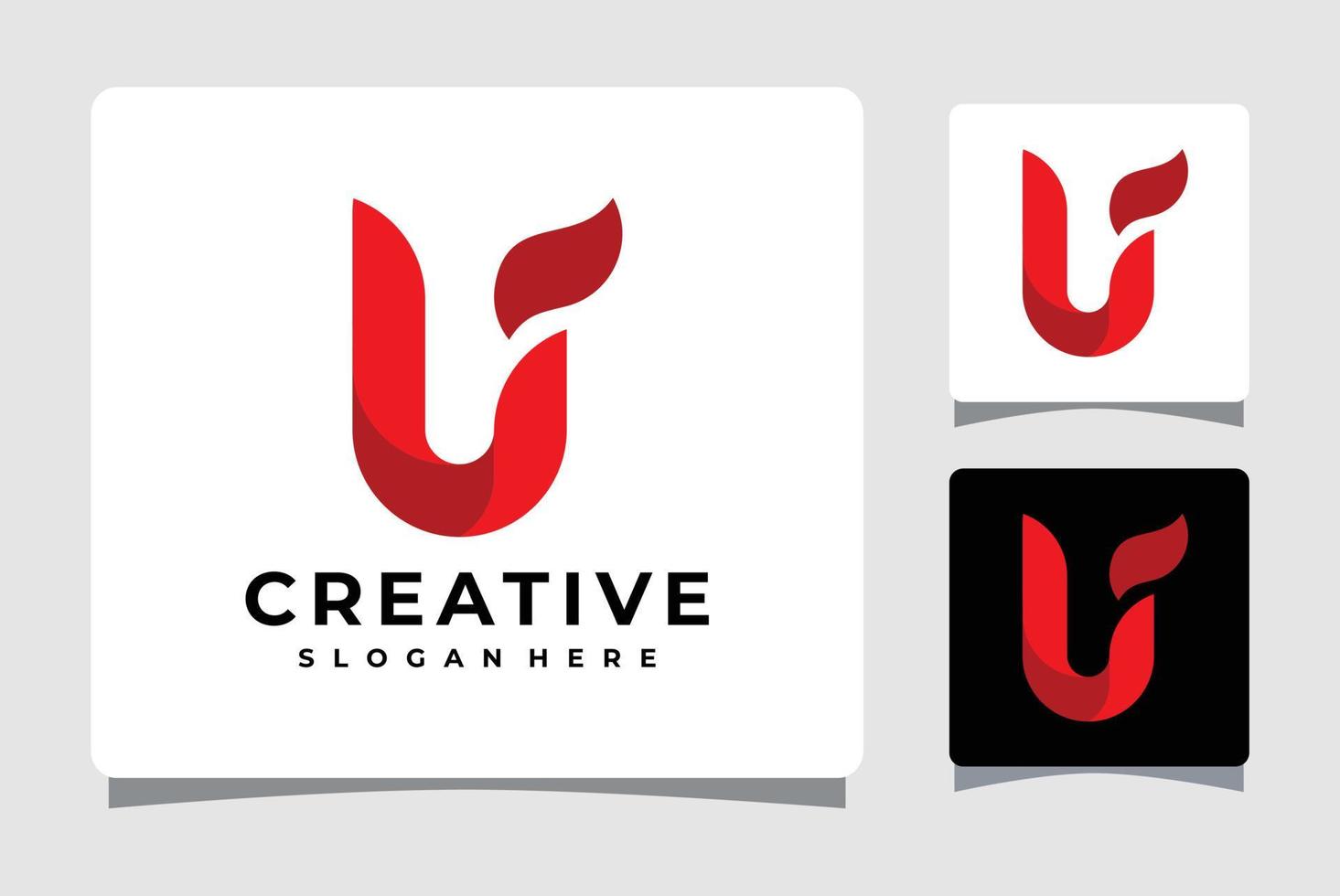 abstracte letter u logo sjabloonontwerp inspiratie vector