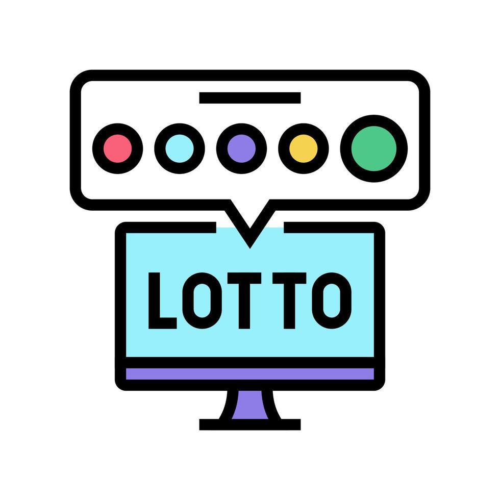 tv lotto kleur pictogram vectorillustratie vector