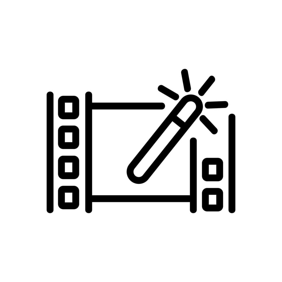 setup video pictogram vector overzicht illustratie