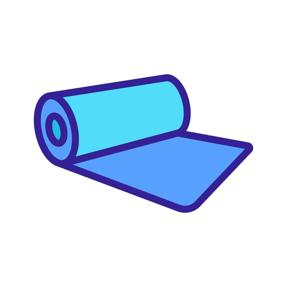 yoga mat roll pictogram vector overzicht illustratie