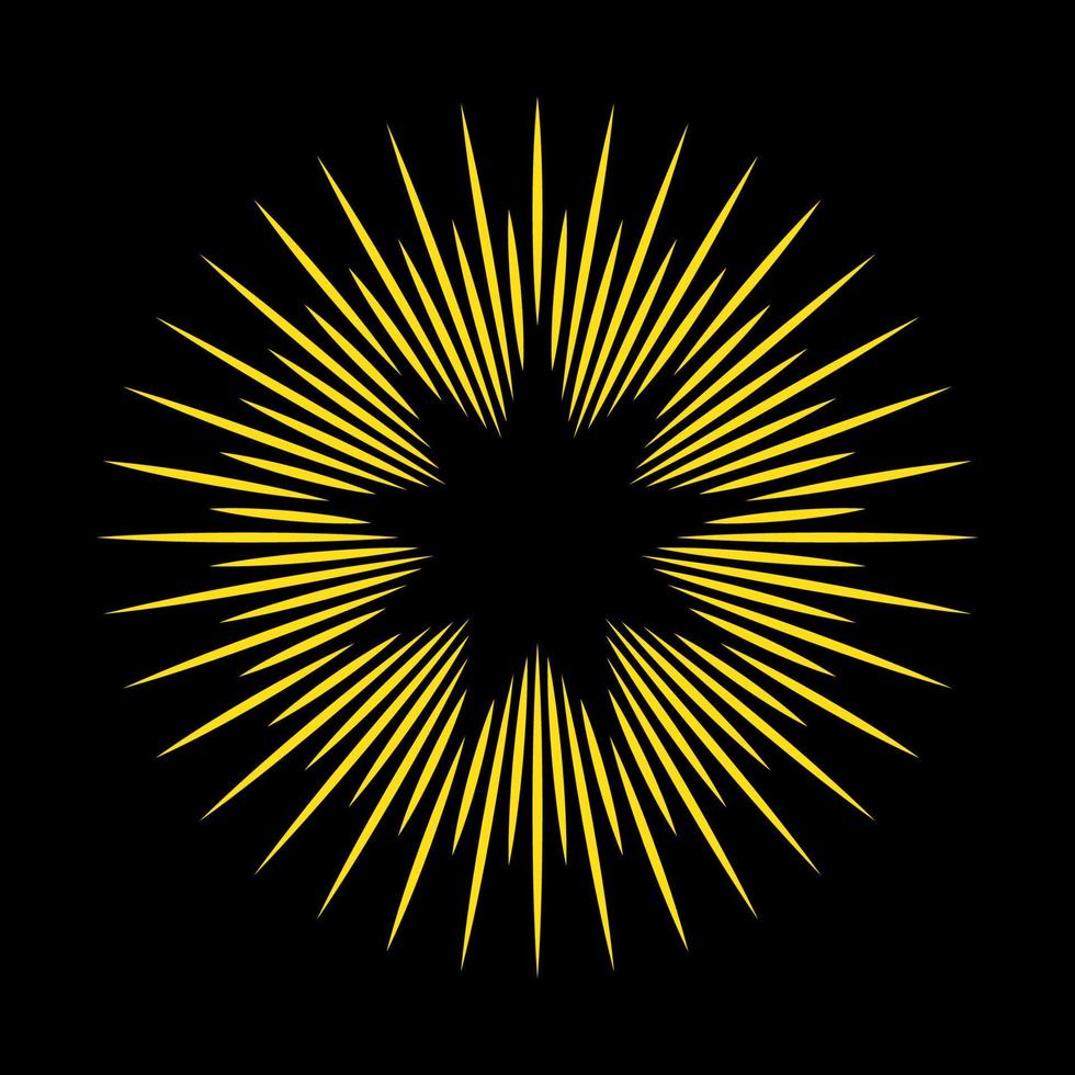 gele zon ster burst vector logo sjabloon
