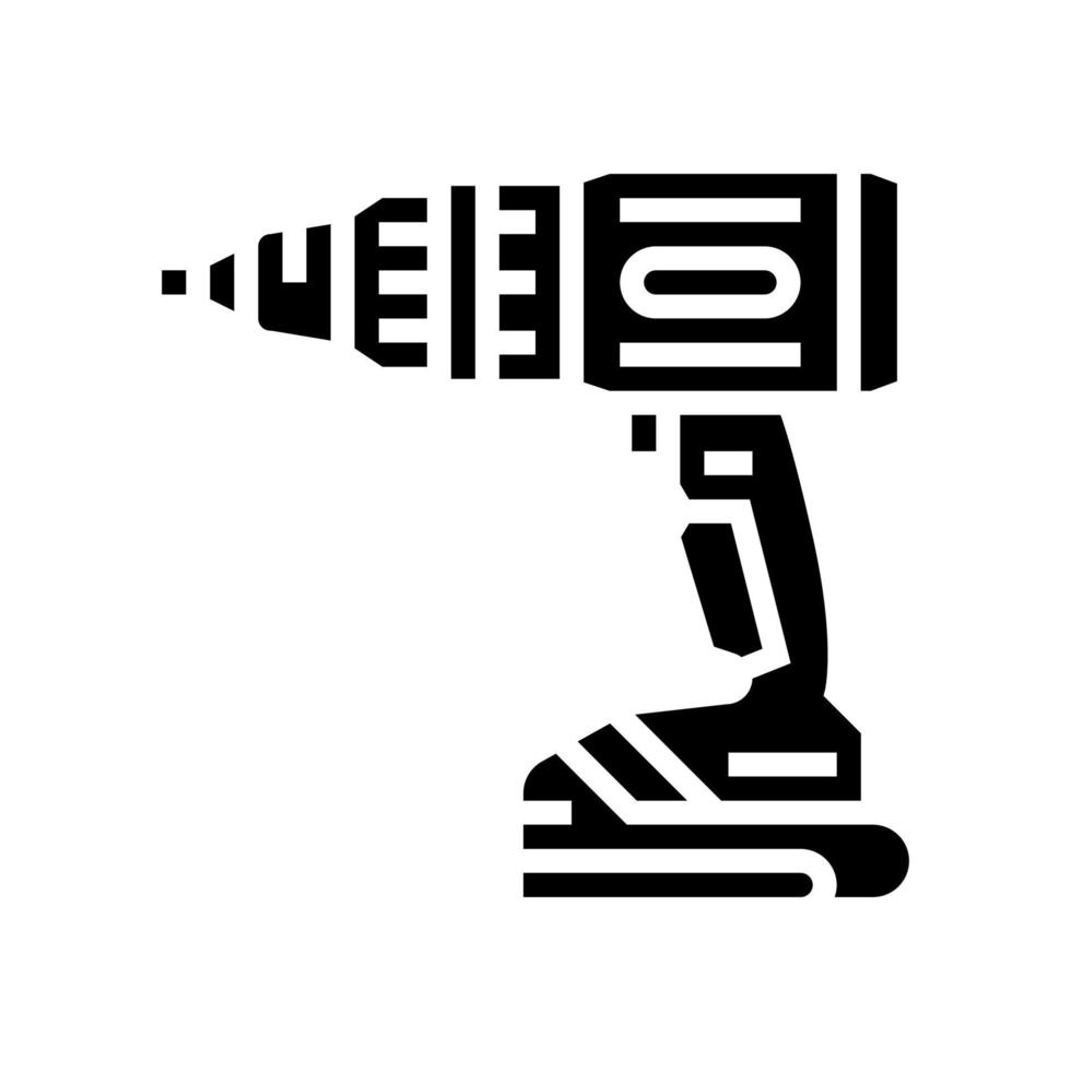 boor apparaat glyph pictogram vectorillustratie vector