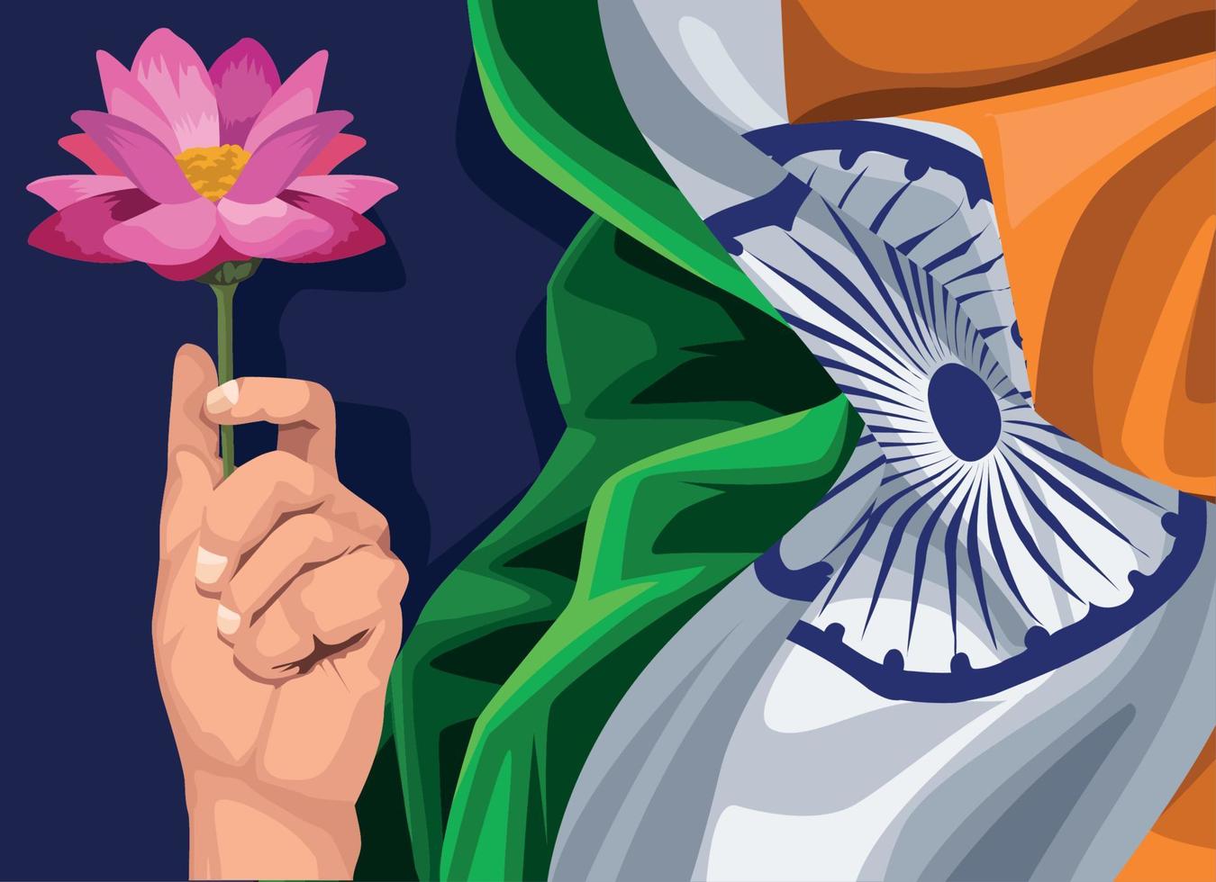 india onafhankelijkheidsdag briefkaart vector
