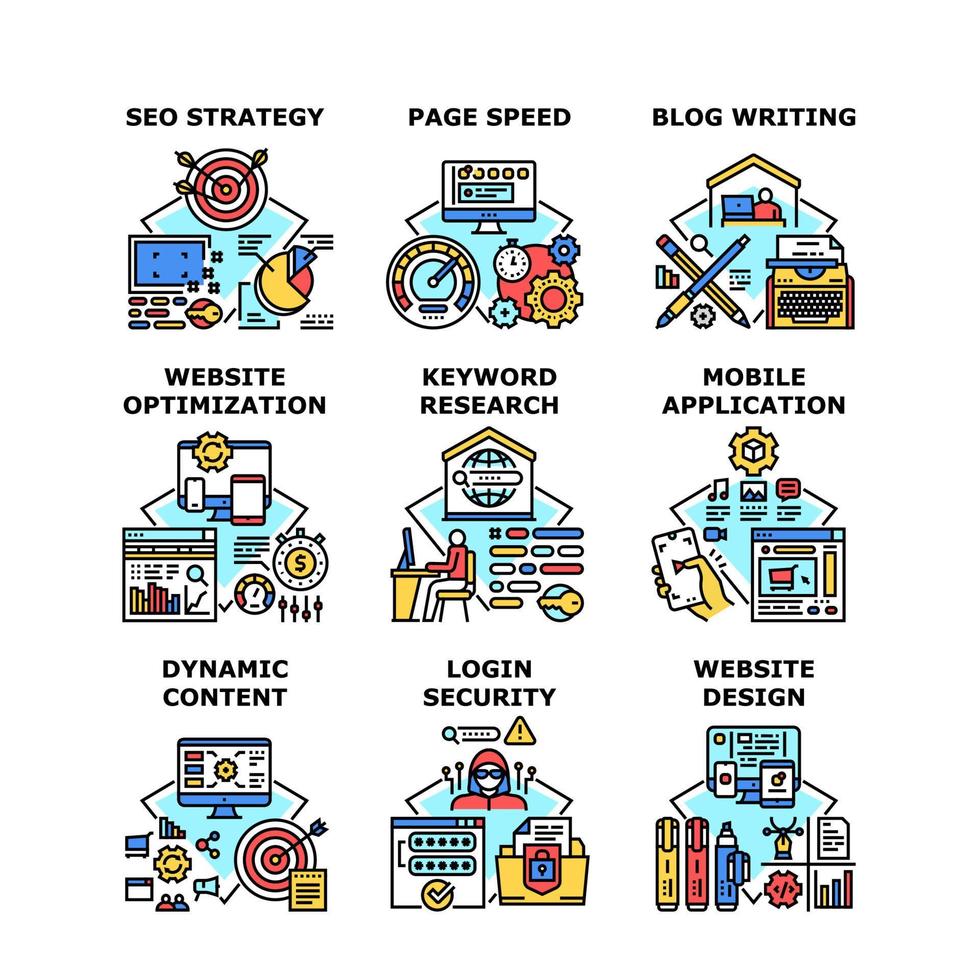 website technologie concept pictogram vectorillustratie vector