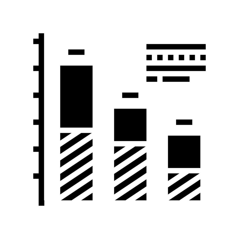 financieel diagram glyph pictogram vectorillustratie vector