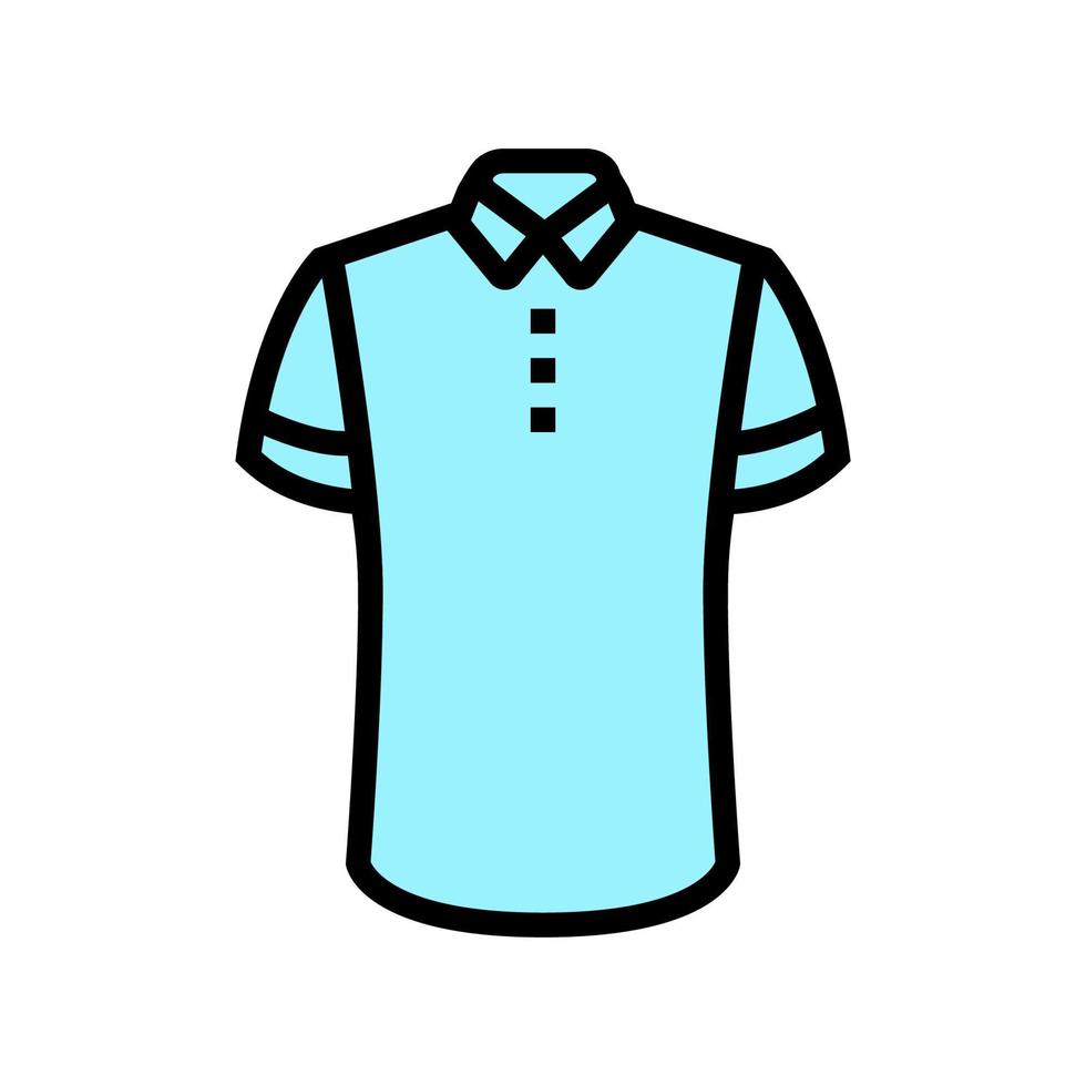 polo stof kleding kleur pictogram vectorillustratie vector