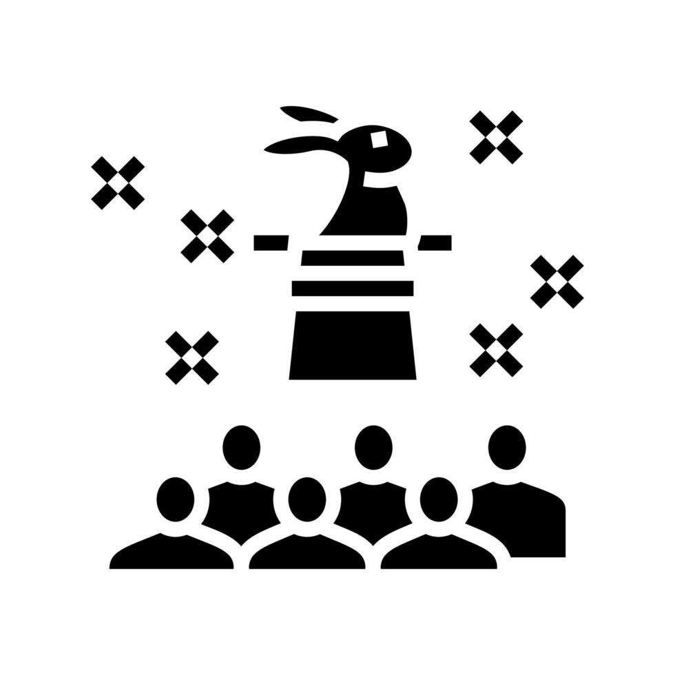 magische kinderfeestje glyph pictogram vectorillustratie vector