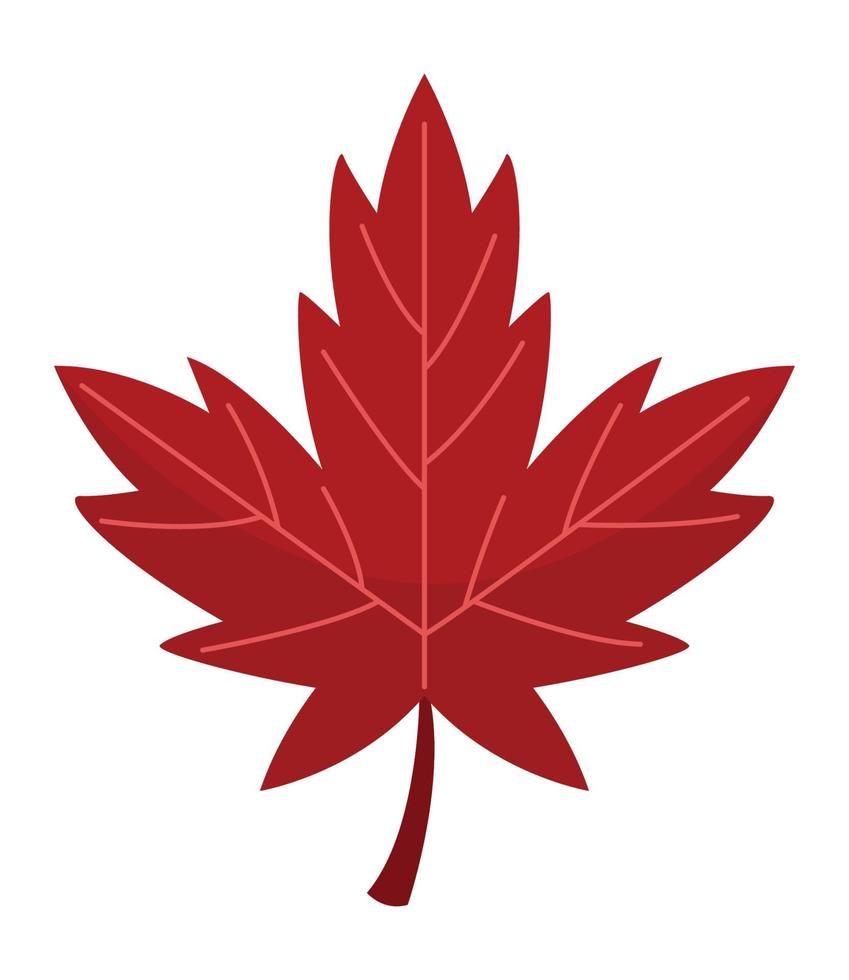 rood canadees blad vector