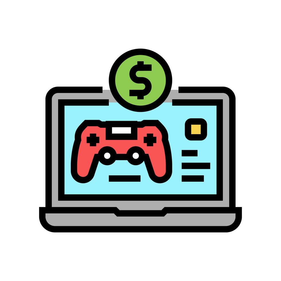 game winkel afdeling kleur pictogram vectorillustratie vector