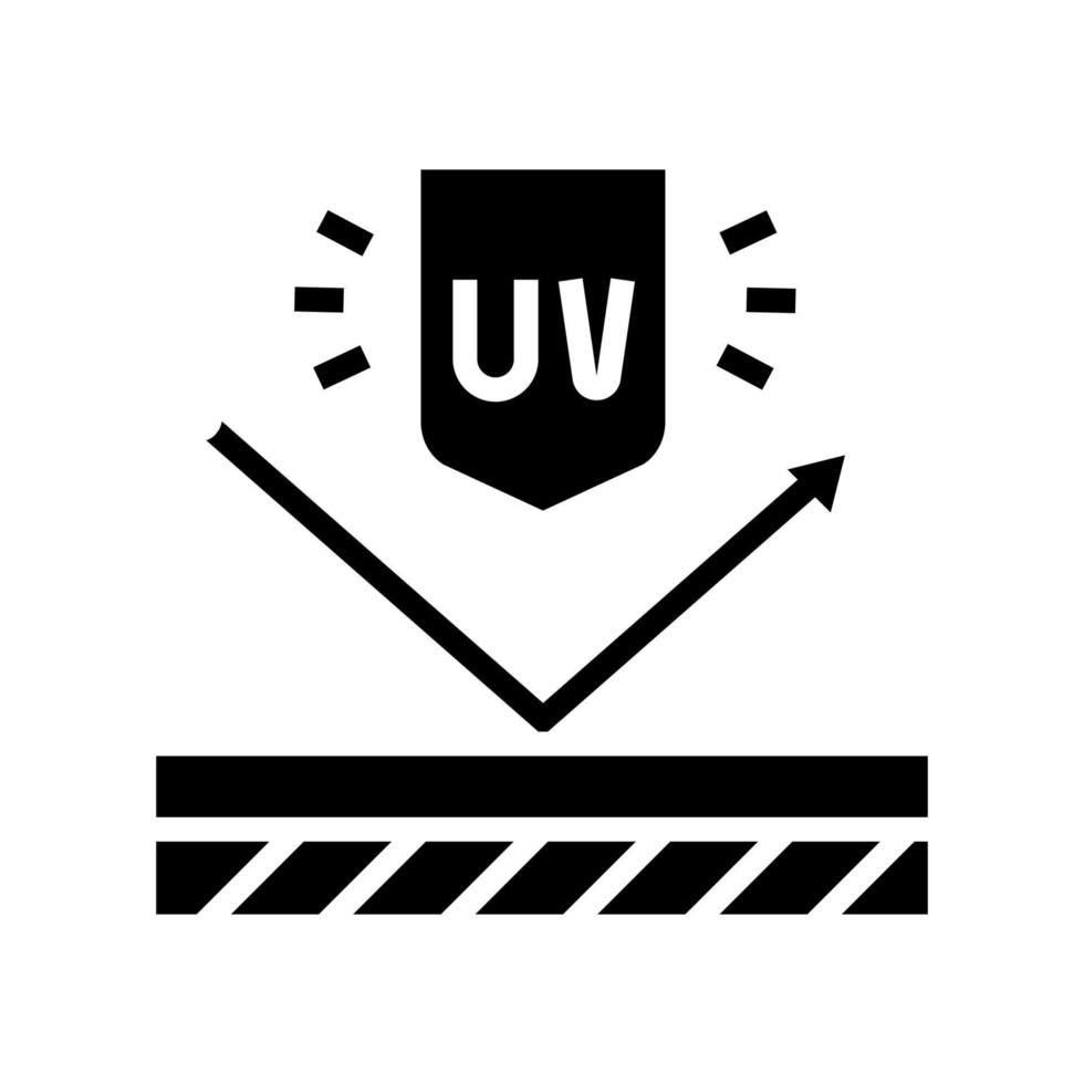 ultra violet uv beschermen laag glyph pictogram vectorillustratie vector