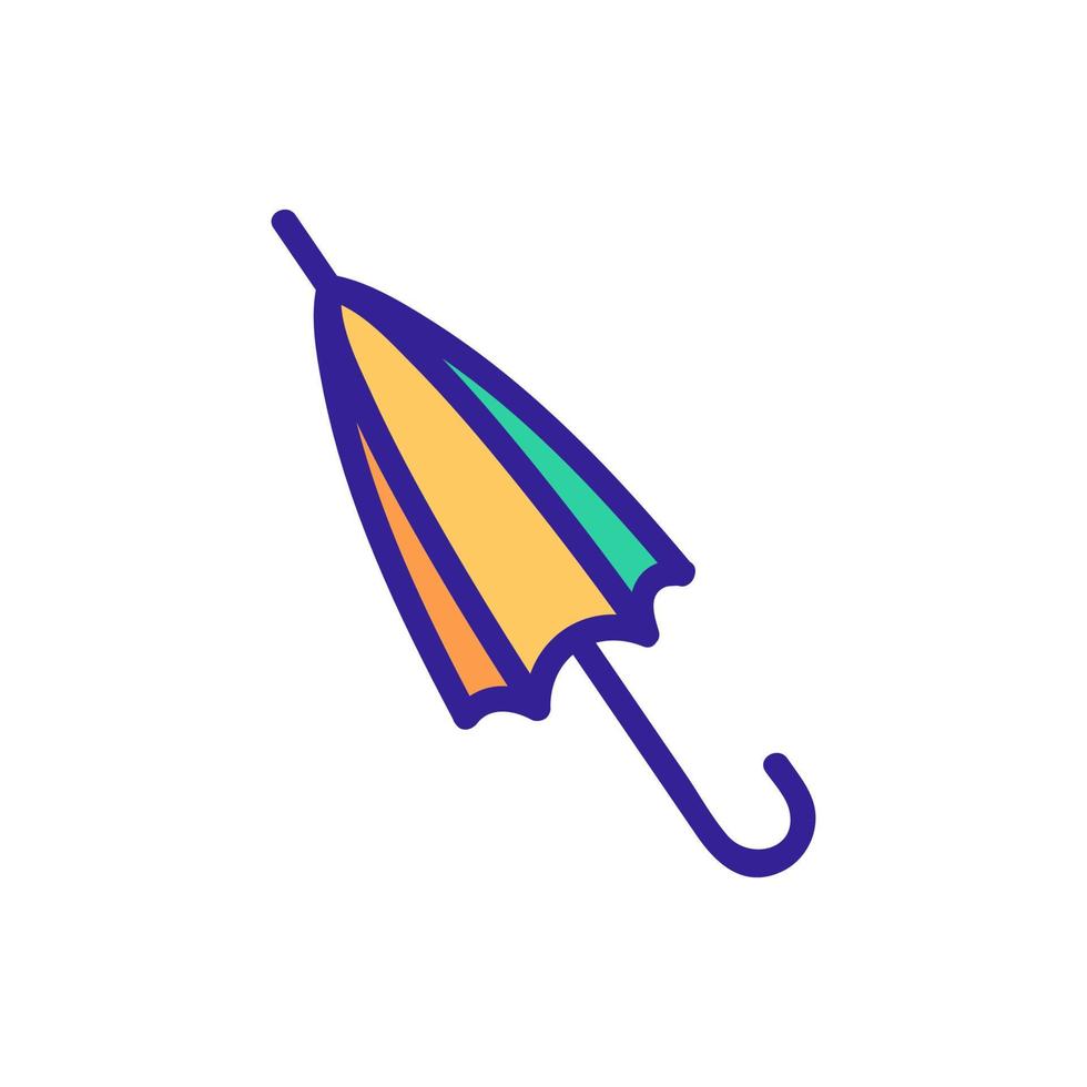 natte paraplu pictogram vector overzicht illustratie