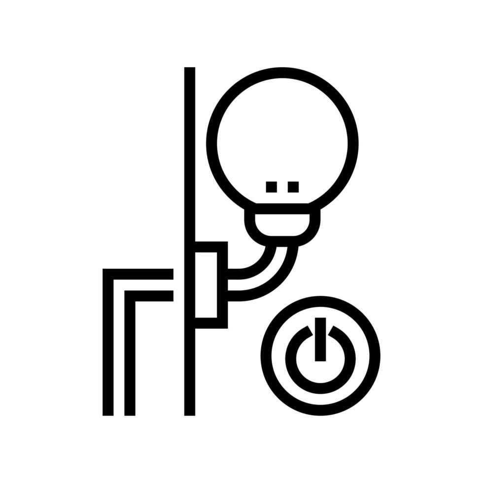 schans installatie lijn pictogram vectorillustratie vector