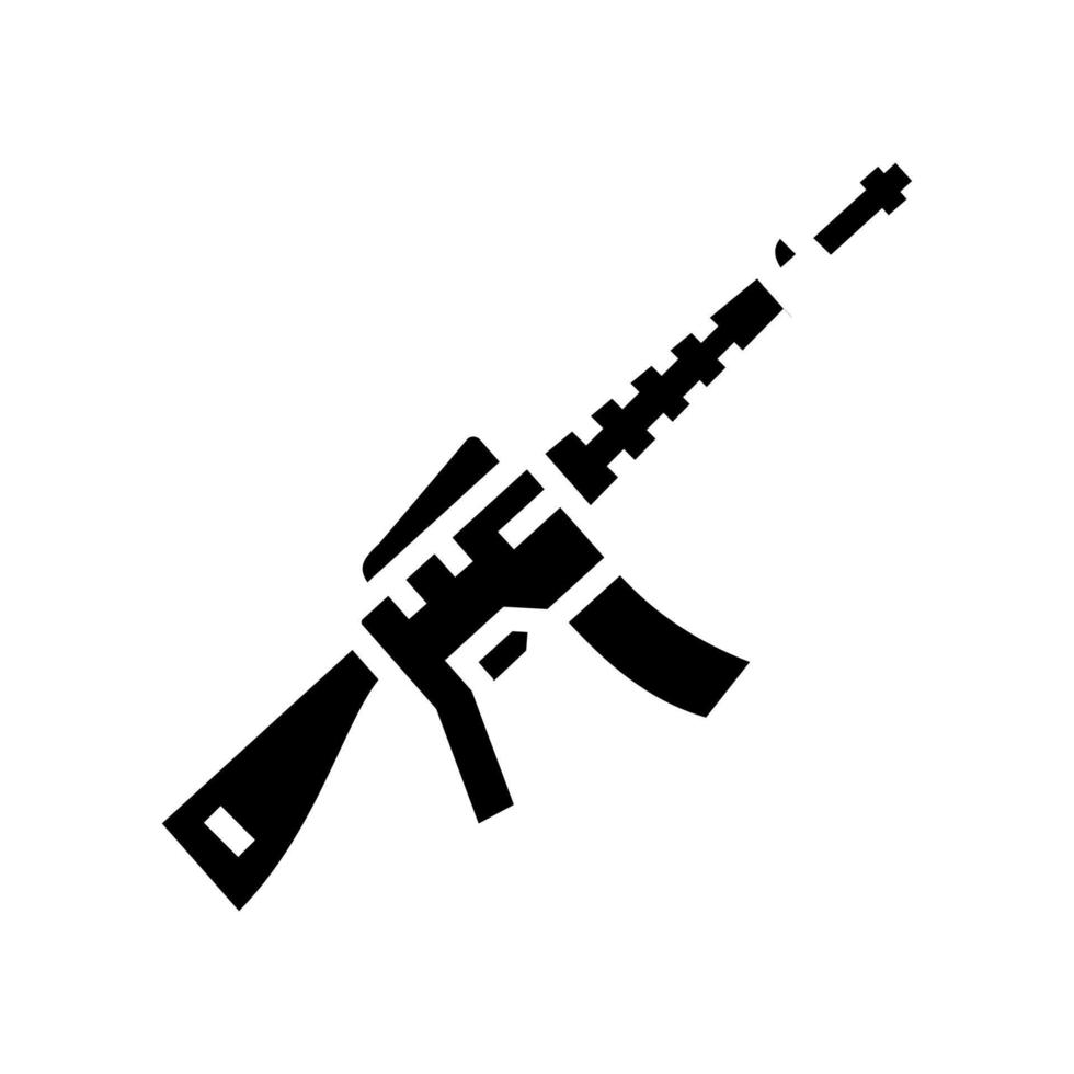 geweer wapen glyph pictogram vectorillustratie vector