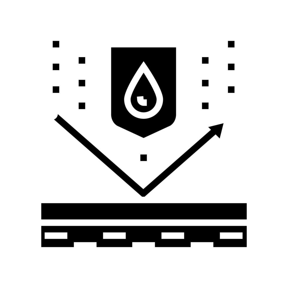 waterdicht beschermen laag glyph pictogram vectorillustratie vector