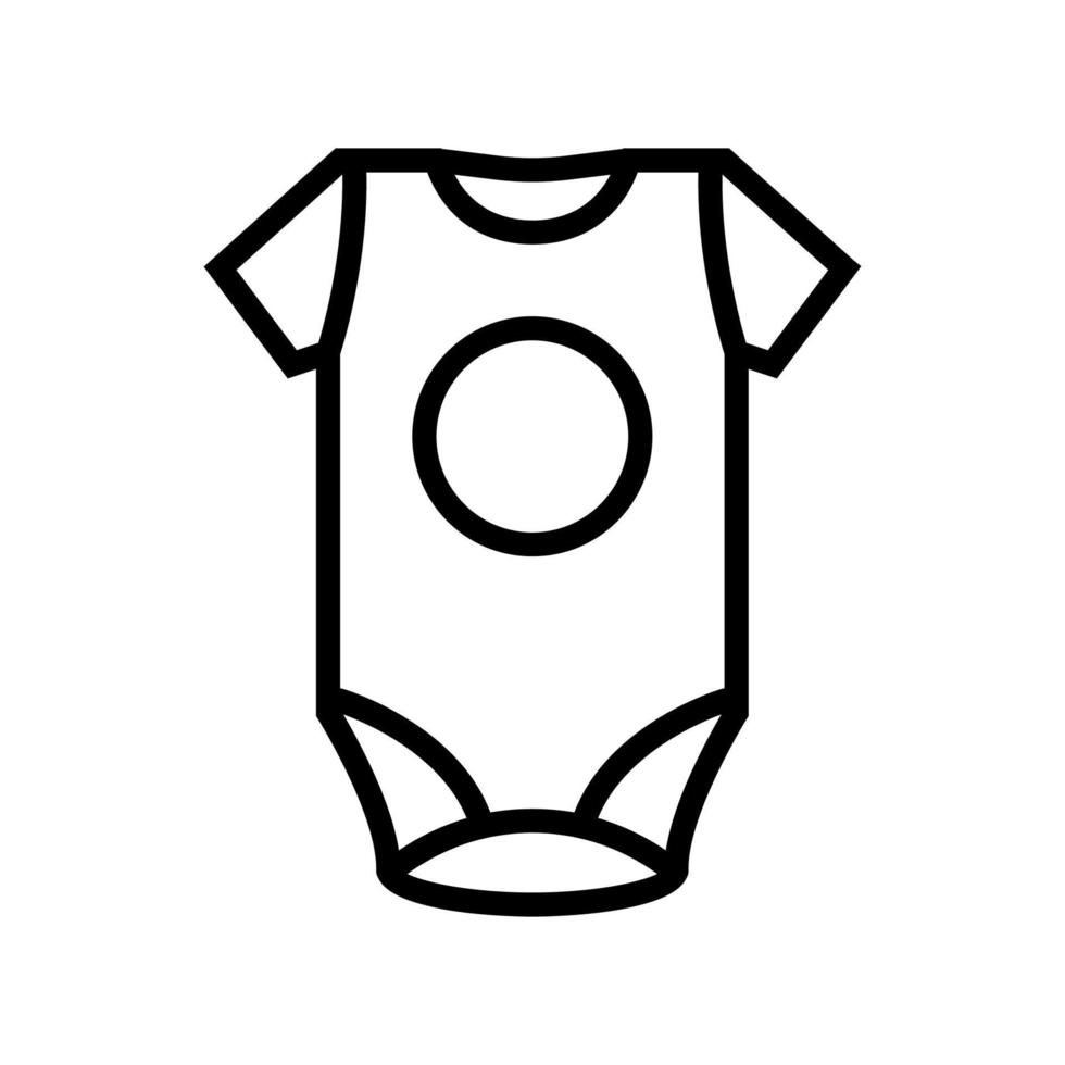 kleding slip baby lijn pictogram vectorillustratie vector