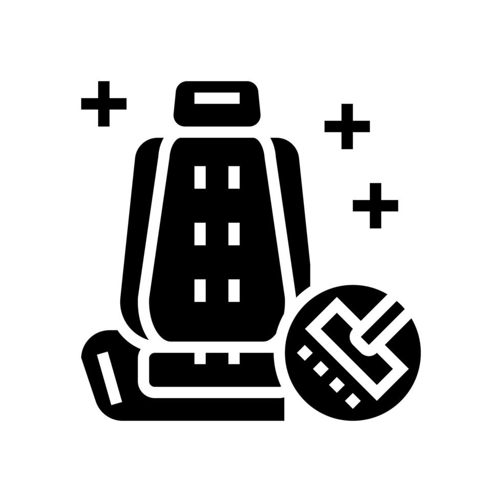 stoel stoel schoonmaak car wash service glyph pictogram vectorillustratie vector
