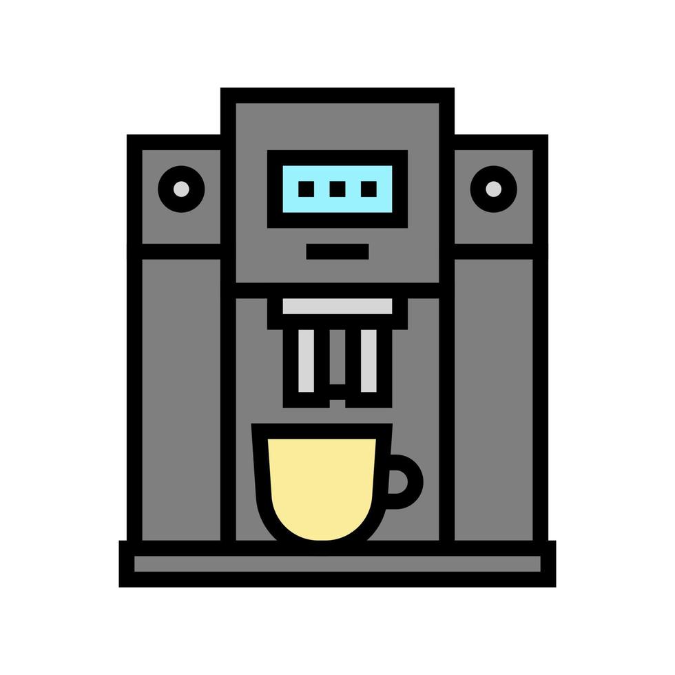 machine koffie brouwen professionele elektronische apparatuur kleur pictogram vectorillustratie vector