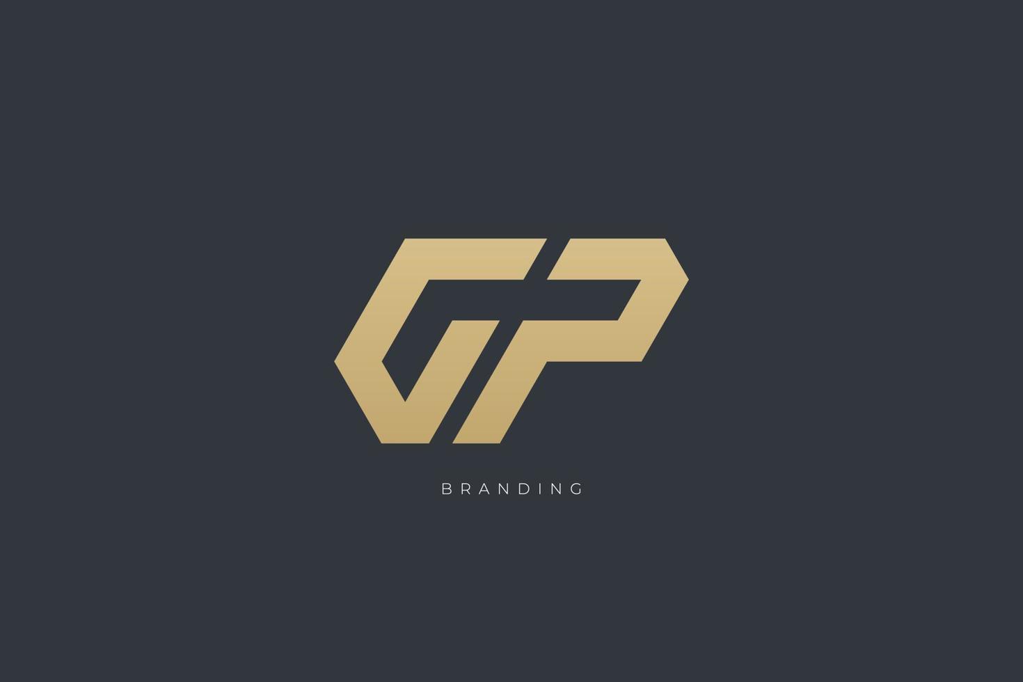 gp letter g combinatie monogram logo vector