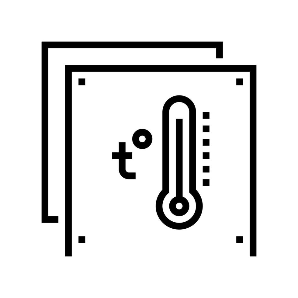 temperatuurbehoud laag lijn pictogram vectorillustratie vector