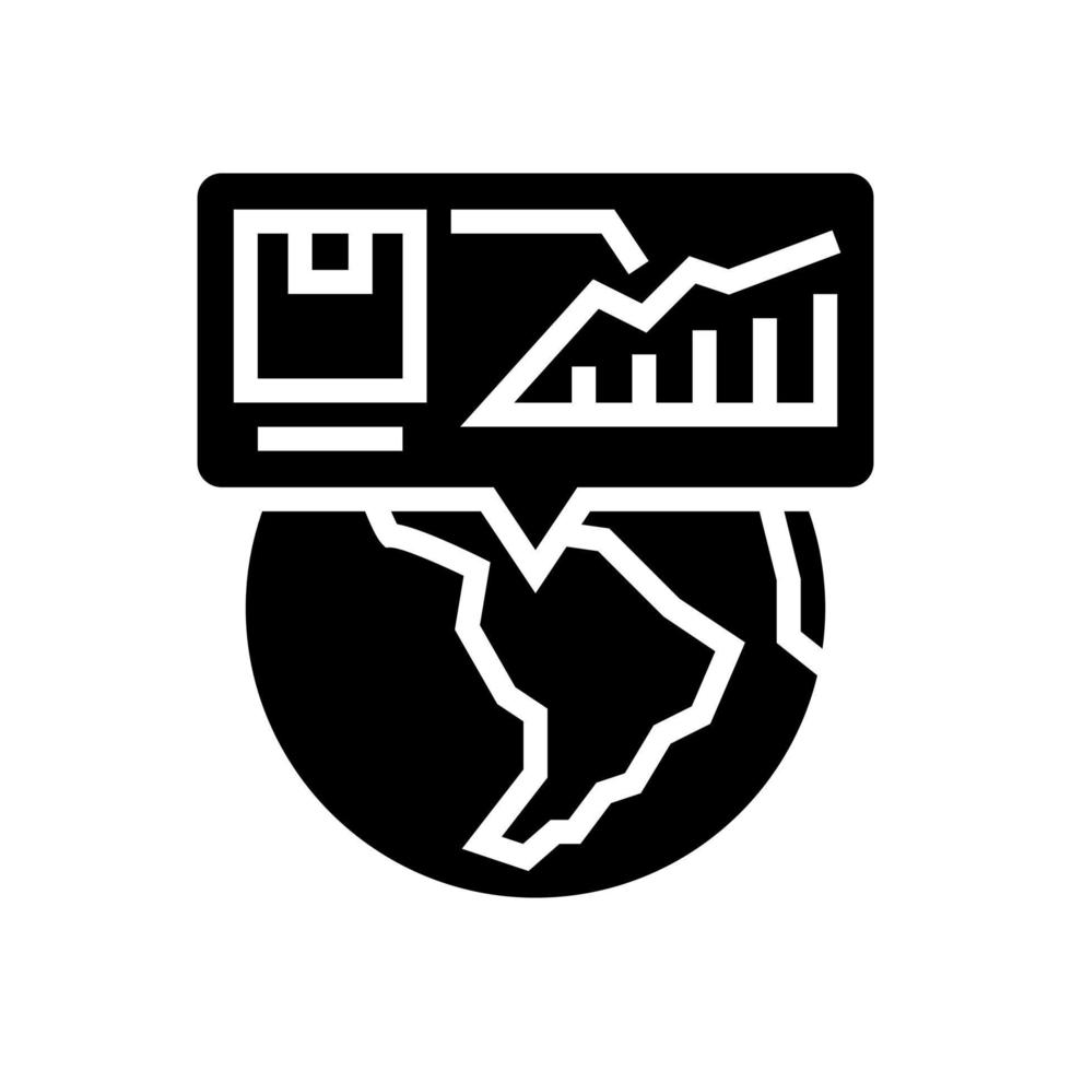 internationaal bedrijf beoordeling glyph pictogram vectorillustratie vector