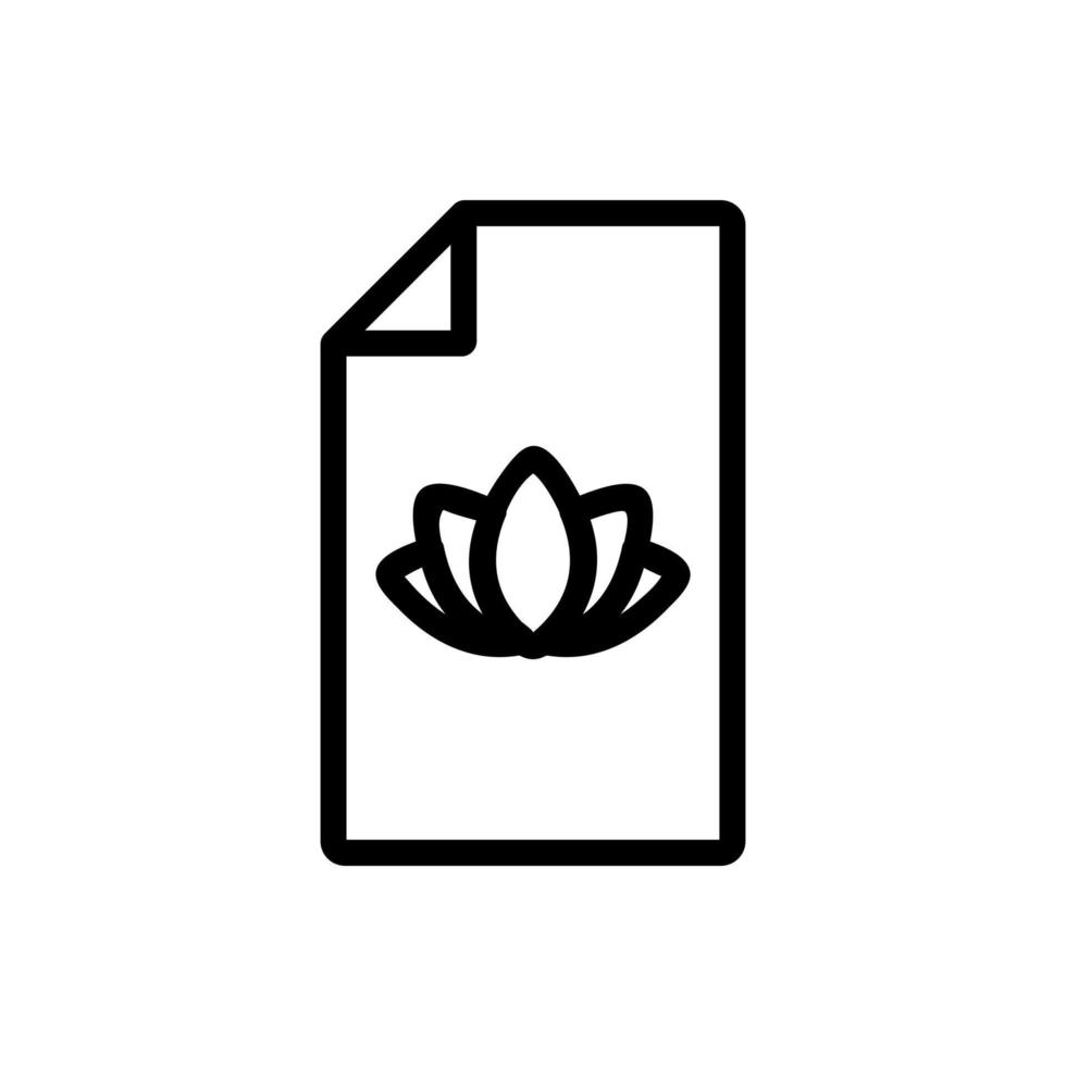 yoga mat met lotus pictogram vector overzicht illustratie