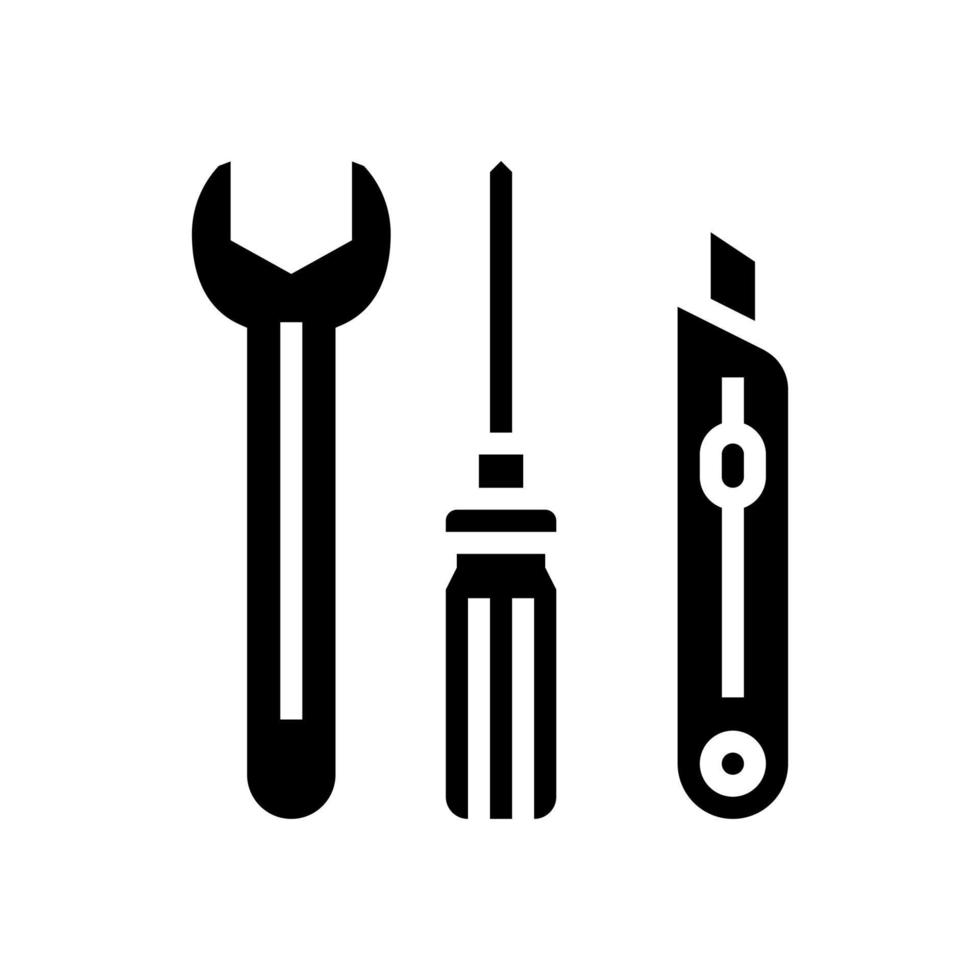 reparatie heren vrije tijd glyph pictogram vectorillustratie vector