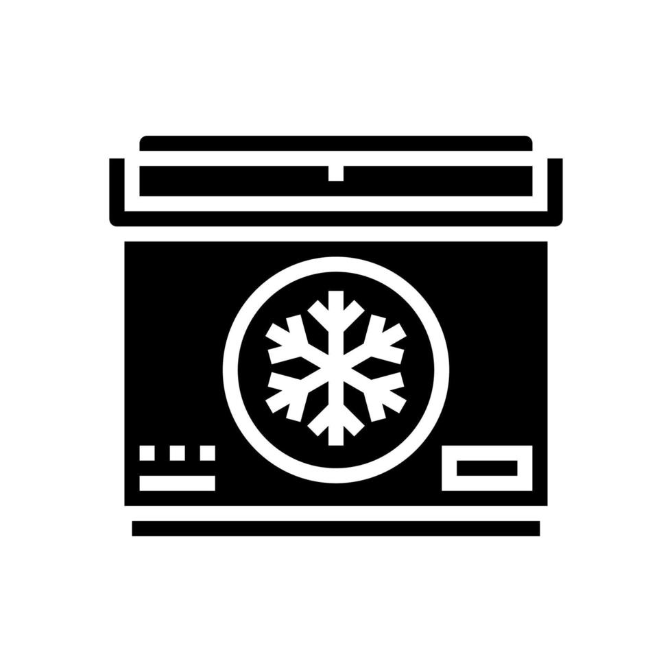 draagbare koelkast glyph pictogram vectorillustratie vector