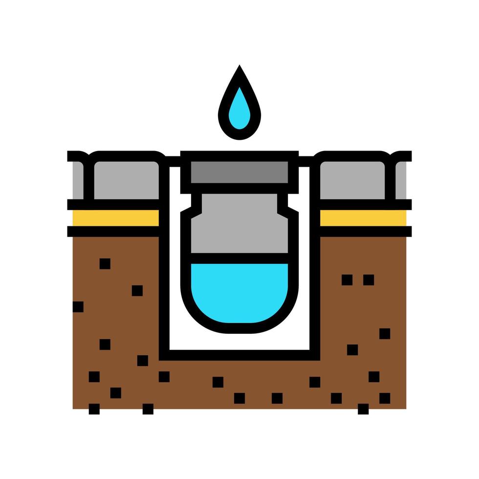 drainagesysteem weg kleur pictogram vectorillustratie vector