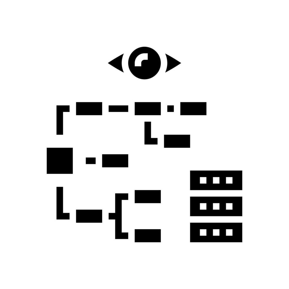 probleem hiërarchie visie glyph pictogram vectorillustratie vector