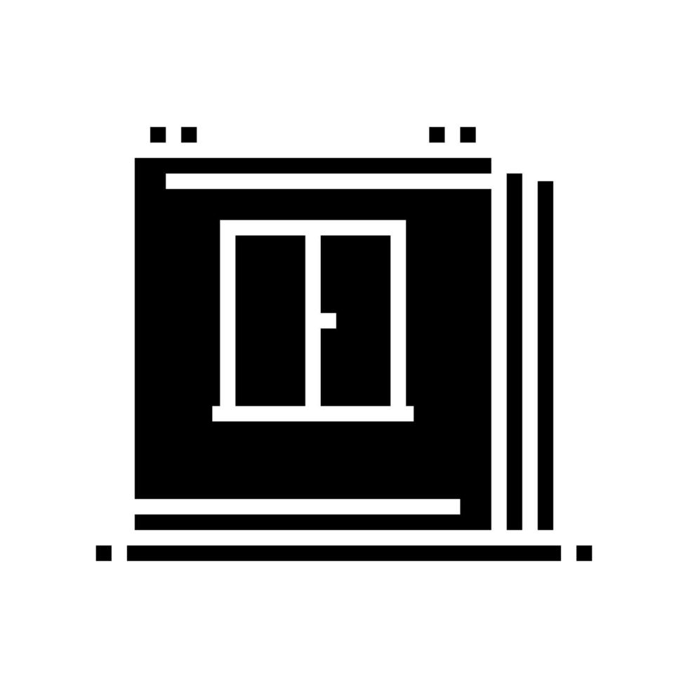 muren van paneel huis glyph pictogram vectorillustratie vector