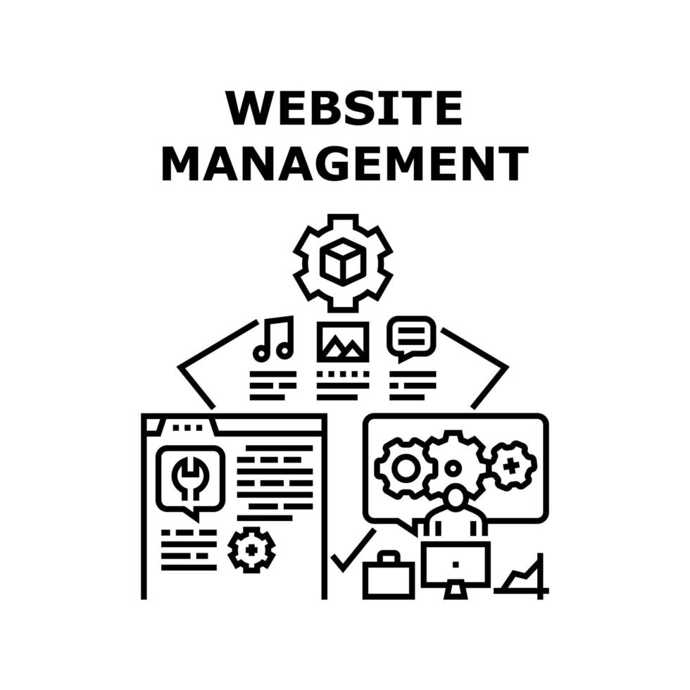 website beheer vector concept illustratie