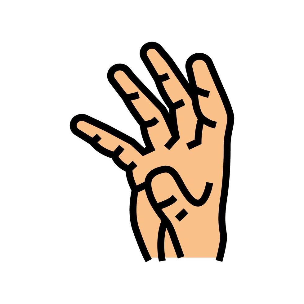 palm van hand kleur pictogram vectorillustratie vector