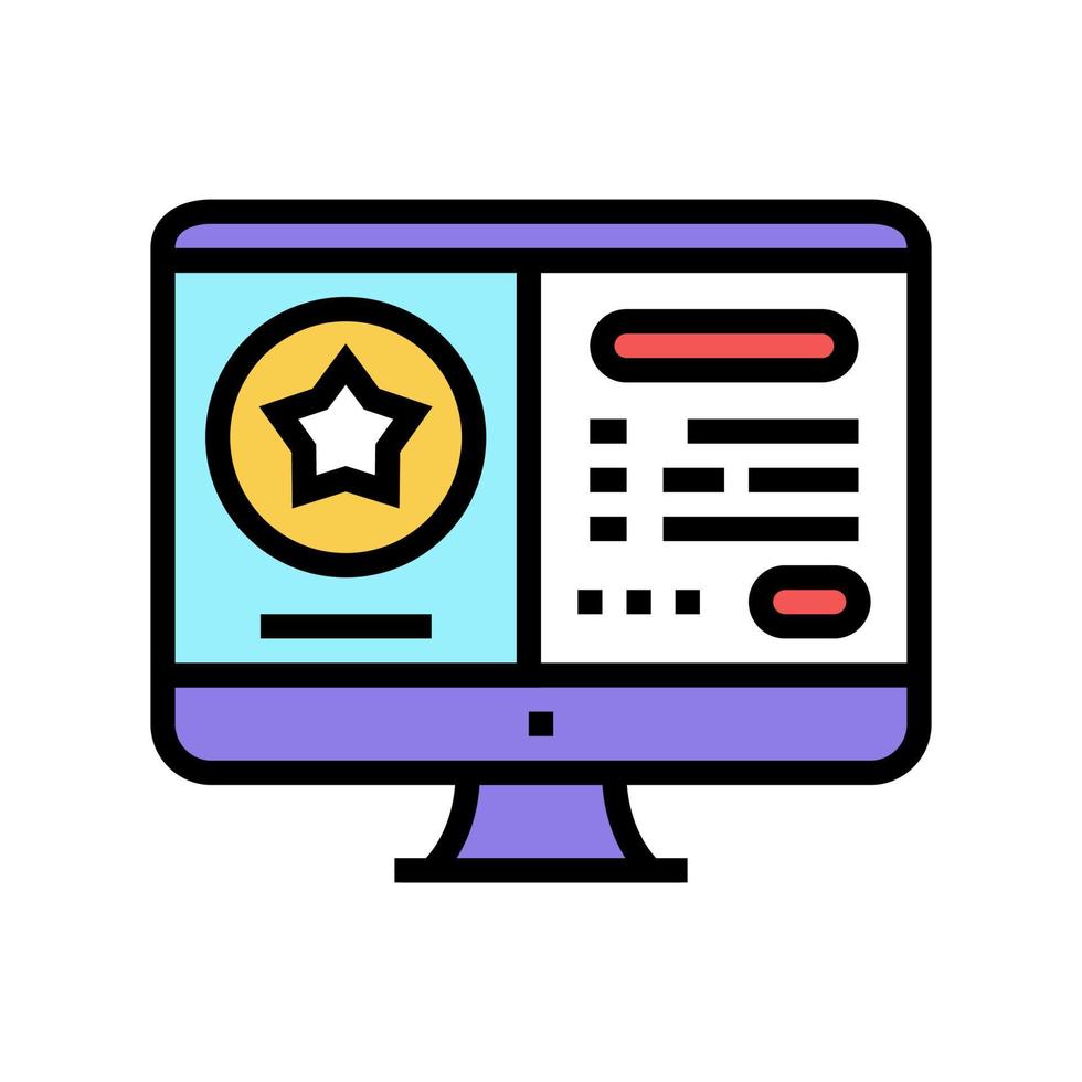 online bonus kleur pictogram vectorillustratie vector