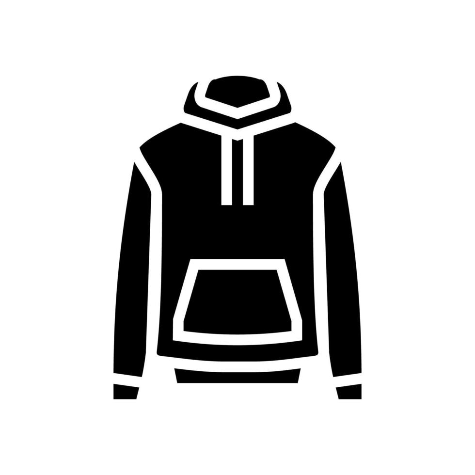 sweatshirt unisex kleding glyph pictogram vectorillustratie vector